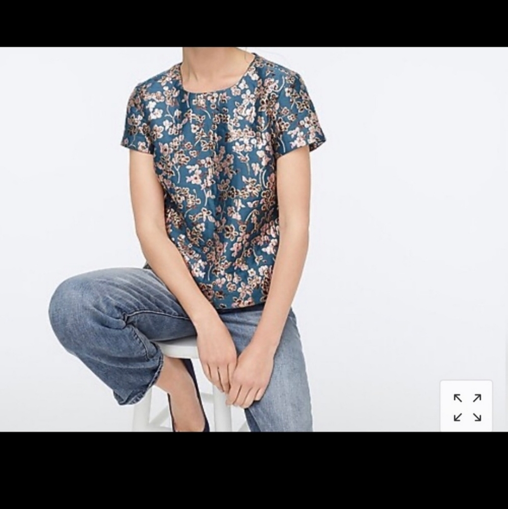Blossoms Jacquard blouse by Jcrew - Picture 4 of 4
